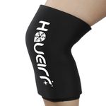 HAUEIRR Ice Pack for Injuries Cold Compression Sleeve Flexible Cold/Hot Therapy Gel Ice Pack Wrap Pain Relief for Meniscus, MCL, ACL Reusable Cold Wrap Recovery for Elbow, Knee, Calf, Ankle - M