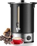 100 Cup Commercial Coffee Urn, Stainless Steel Coffee Urns &Thermal Sleeve, 15L Large Coffee Dispenser for Quick Brewing, Commercial Percolating Urn For Party-with Water Level Indicator Display