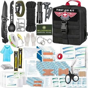 Gifts for Men Dad Husband Christmas, Survival Kit, 222 Pcs Survival Gear First Aid Kit, Emergency Kit for Earthquake Camping Hiking Outdoor Adventure, Stocking Stuffers Birthday Gift for Men Women