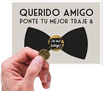 Tarjeta testigo boda hombre | Tarjeta rasca testigos novio amigos | Anuncio Boda