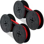 Jecery 2 Pairs Universal Typewriter Ribbon Twin Spool Vintage Typewriter Ink Ribbon Red and Black Twin Spool Replacement Pack for Most Typewriter