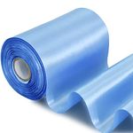 TONIFUL 4 Inch x 22Yards Wide Light Baby Blue Satin Ribbon Solid Fabric Large Ribbon for Cutting Ceremony Kit Grand Opening Chair Sash Hair Car Bows Sewing Craft Gift Wrapping Wedding Party Decoration