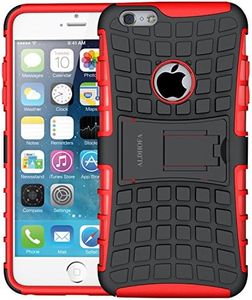 ALDHOFA iPhone 6 Case, iPhone 6s Case, Protective Phone Case,Dual Layer TPU Hard Case with Kickstand for iPhone 6/6S Case - Red