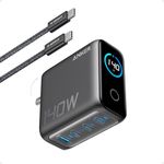 Anker Laptop Charger, 140W MAX USB C Charger, 4-Port Multi-Device Fast Charging, Advanced GaN Power Adapter, Intuitive Touch Controls, for MacBook, iPhone 17/16 Series, Samsung Galaxy, Pixel, and More