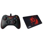 Redgear Pro Series Wired Gamepad with Integrated Force Feedback, Illuminated ABXY Keys, Ergonomicall