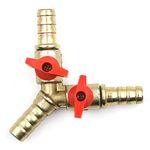 AOTISBAO 3 Way Valve Hose Connector Y Shape Valve Connector for Water Oil Gas to Garden Watering Shipbuilding Construction