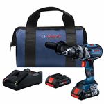 BOSCH GSR18V-975CB25 18V Brushless Connected-Ready 1/2 in. Drill/Driver Kit with (2) CORE18V 4 Ah Advanced Power Batteries