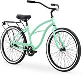 sixthreezero Around The Block Women's Single Speed Cruiser Bicycle, Mint Green w/ Black Seat/Grips, 26" Wheels/17" Frame