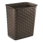 STERILITE Wastebaskt Weave Espresso, 8 in W, 12-5/8 in H, Plain