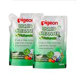 Pigeon Liquid Cleanser Naturals Refill ,PH Friendly,No Added Color,No Added Alcohol,Natural Cleanser,For baby Feeding Bottle,Bood bowls,Feeding Accessories,Fruits and Vegetables,200 ml,Pack of 2