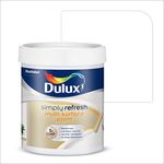 Dulux DIY Simply Refresh Multi Surface Paint Single Coat Washable with Soft Sheen Finish for Wall, Wood & Metal Surfaces -1L (White (5695666))