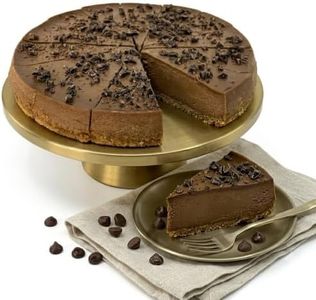 Andy Anand Sugar Free Dark Chocolate Chip Cheesecake, 9" - Fresh California Cream Cheese, Diabetic-Friendly, Handmade & Slow-Baked for Creamy Texture, No Artificial Preservatives (2.8 lb)