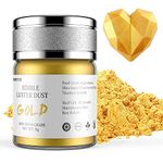 Edible Luster Dust, Nomeca 8g Food Grade Gold Cake Dust Metallic Shimmer Christmas Food Coloring Powder for Cake Decorating, Baking, Fondant, Chocolate, Candy, Drinks, Cookies (Gold)