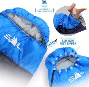 SAIL XL Sleeping Bag – Black, Extra Large, Lightweight Camping Gear
