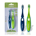 BAYBEE Ultra Soft Baby Toothbrush Set,Bpa Free Baby Training Toothbrush Set With Soft Bristles&Easy Grip|Baby Kids Toothbrush|Infant Baby Brush Toothbrush Set For 6+ Months (Green/Blue),Manual