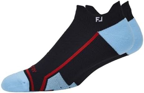 FootJoy Men's TechD.R.Y. Roll Tab Socks, Navy/Blue, Fits Shoe Size 7-12