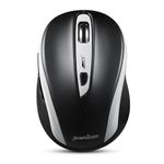 Perixx PERIMICE-721 Wireless Ergonomic Mouse - 5 Button Optical Design - Compatible for Desktop and Laptop PC - Wireless 2.4 GHz (White Black)