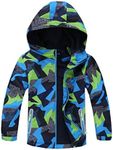 M2C Boys Outdoor Color Block Fleece Lining Windproof Jackets with Hood 4 Yrs Green