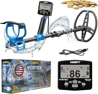 Garrett Vortex VX7 - Made in The USA - Metal Detector for Adults Professional - MD-MF Technology - Waterproof to 16 ft, 8.5” x 11” Searchcoil, Weighs 2.9 Pounds, Upgradable for Enhanced Performance