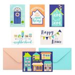 48 Pack Housewarming Cards with Envelopes for Welcome Home, Bulk Set for New Home Congratulations, Realtors, Friends, Neighbours (10 x 15 cm)