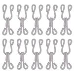 uxcell Sewing Hooks and Eye, 12pcs - Polyester Covered Sewing Hooks and Eyes Closure for Clothing, Bra, Skirt, Sewing DIY Craft(Light Gray, 27mm Length)