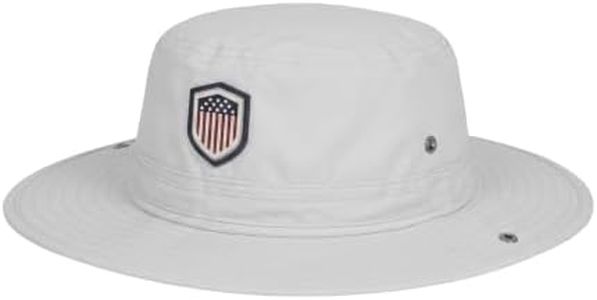 Soul of Adventure Bucket Hat | UV 50+ for Adults | Sun Protection with Adjustable Fit, Moisture-Wicking Fabric | USA Camo/Brilliant White