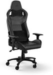 Corsair T1 RACE Gaming Chair (2023) – Racing-Inspired Design – Comfortable Leatherette Exterior – Steel Construction – 4D Armrests – Black