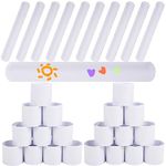 30 Pcs White Snap Bracelets Blank Slap Bracelets Bulk Snap Nands Wristband for Kids DIY Loot Goody Goodie Bag Fillers Items Boys Girls Birthday Party Favors Treat Gift Toys Halloween Christmas