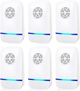 Ultrasonic Pest Control Repeller 6 Pack, Pest Control Ultrasonic Repellent Electronic Insects Rodents Repellent for Mosquito, Mouse, Cockroaches,Rats,Bug, Spider, Ant, Flies, Home, Warehouse, Kitchen