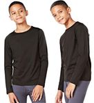 orbiz 2X Unisex Children Kids Thermal Black Underwear Long Sleeve Shirt Top Warm Vest