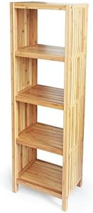 ToiletTree Products Bamboo Freestanding Organizing Shelf - Wooden Bathroom Shelf to Store Toiletries - Bamboo Shelf to Use in The Bathroom, Bedroom, and More - 5-Tier Shelf