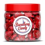 Broadway Candy Sweets Jar 600g - Hershey’s Cherry Kisses - Individually Wrapped American Sweets - Bite-Sized Chocolates - Approximately 115 Pieces