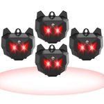 CritterTec Solar Nocturnal Animal Repeller, Predator Control Light Animal Repellent for Coyote, Raccoon, Deer, Fox, Skunk, Outdoor Predator Deterrent Ideal for Garden, Yard, Farm, Chicken Coop(4)