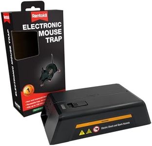 Rentokil FE35 Electronic Mouse Trap, Black, 17.1x8.8x5.1 cm