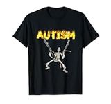 Autism Skeleton Meme Funny Men Women Kids T-Shirt