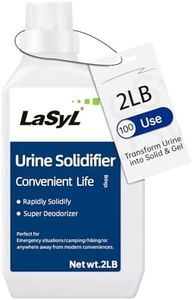 LaSyL Super Absorbent Powder - 100 Use, Solidify & Gel Urine in 1 Min, Deodorizer, Degradable - Easy to Port Waste Liquid - for Camping Portable Toilet, Urinals, Bedside Commodes, Pet Potty etc-2LB