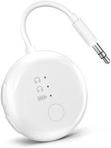 Avantree SoundJet R1 – Bluetooth Adapter Flugzeug für Kopfhörer & AirPods, aptX Adaptive, Qualcomm-Chipset, 20 Std. Akkulaufzeit, Kabelloser Audio Transmitter für Reisen - Weiß