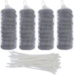 SUNHE 40 Pieces Lint Traps Washing Machine Lint Trap Snare Laundry Mesh Washer Hose Filter with 40 Pieces Cable Ties (40)