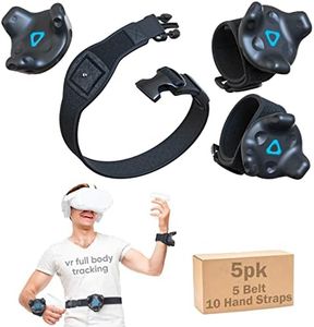 Skywin VR Tracker Belt and Tracker Strap Bundle for HTC Vive System Tracker Pucks -5Pack Adjustable Belt and Hand Straps for Waist and Full-Body Tracking in Virtual Reality(5 Belt and 10 Hand Straps)