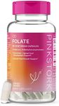 Pink Stork Folate: Methyl Folate - MTHFR Acid, Natural Form of Folic Acid for Pregnancy, Formulated for Mom + Baby, Women-Owned, 60 Capsules (Packaging May Vary)