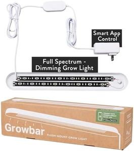 Modern Sprout Smart Growbar V2 LED Grow Light for Indoor Plants, Full Spectrum Under Cabinet Grow Light w/App & Timer, Dimmable Grow Light Bar for Herbs, Seedlings, Houseplants & Home Decor, Gifting