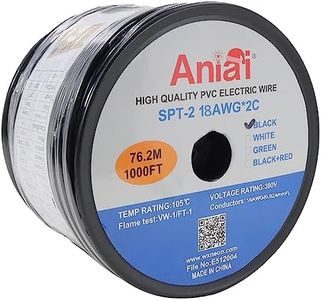 Aniai Low Voltage Landscape Wire,UL List 18/2 Electrical Wire,for Light and Lamp Extension Cable