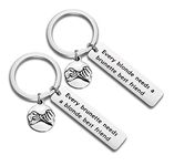 WUSUANED Every Brunette/Blonde Needs A Blonde/Brunette Best Friend Keychain Set Back To School Gift For BFF (Blonde brunette keychain set)