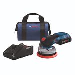 BOSCH GEX18V-5B15 18V Brushless 5 in. Random Orbit Sander Kit with (1) CORE18V® 4 Ah Advanced Power Battery