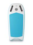 Two Bare Feet 44" Inflatable Bodyboard – Lightweight & Portable Boogie Board with EVA Deck – for Adults & Kids, Perfect for Wave Riding & Beach Fun (Aqua (Board Only)