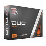 Wilson Staff Golf Balls, Duo Soft, Two-Piece Golf Ball, 12 Balls, Orange