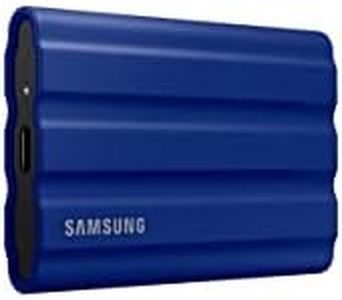 SAMSUNG T7 Shield 2TB Portable SSD, USB 3.2 Gen2, Rugged, IP65 Rated, for Photographers, Content Creators and Gaming, External Solid State Drive (MU-PE2T0R/AM, 2022), Blue