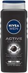 NIVEA FOR MEN Body Wash Active Clean 16.9 oz (Pack of 7)