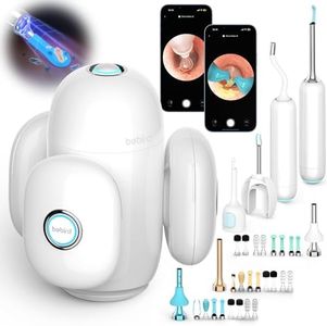 Bebird Home 30S Wax Removal for Ear, Smart Ear Care System Cleaner Kit, Wireless Scope Silicone Flex Earscope Camera, UVC LED Light, Visual Wax Cleaning Dropper, Wax Removal Tweezer Tool Adult/Kids