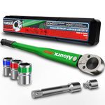 Aiourx 1/2" Drive Click Torque Wrench Set 8-168 ft.-lb. / 10.9-227.9 Nm 6 Piece Green